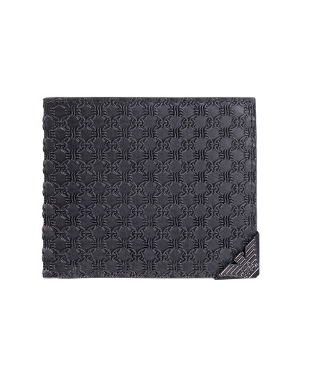 Shop EMPORIO ARMANI  Portafoglio: Emporio Armani portafoglio bifold in pelle con pattern a rilievo all over.
Pelle.
Pattern a rilievo.
Aquila in metallo.
Tasche portacarte.
Vano banconote.
Dimensioni: 10,5 x 9 x 1,5 cm.
Composizione: 100% Pelle di bovino.
Made in China.. Y4R168 YQ82X-80001